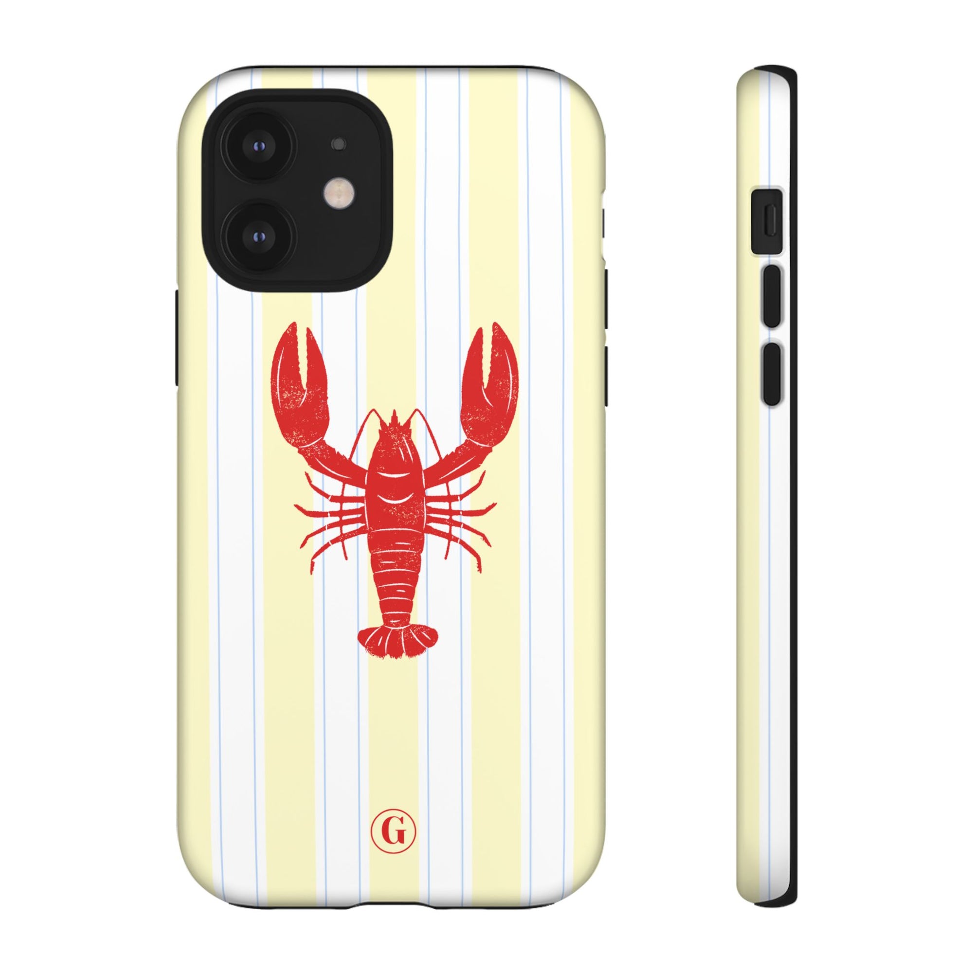 Yellow Stripes & Crawfish Phone Case