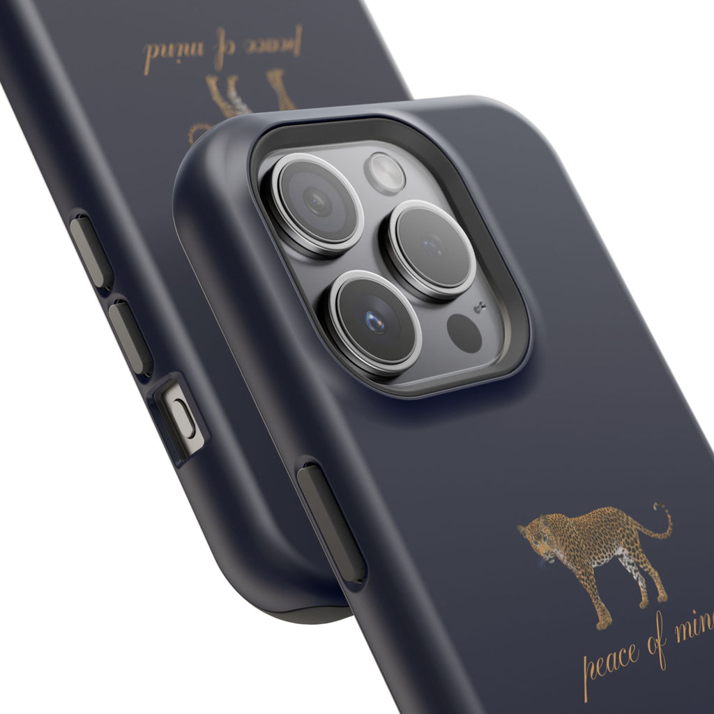 Navy Blue 'Peace of Mind' Panther Phone Case