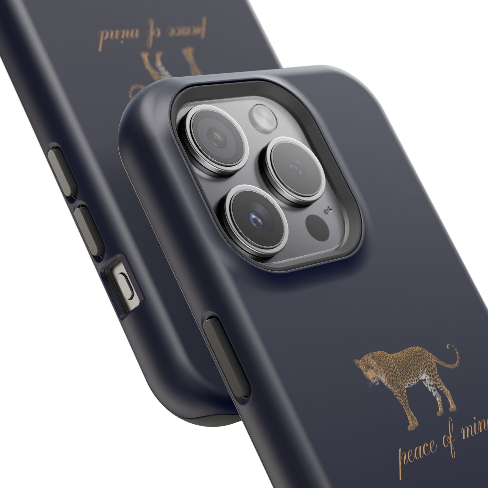 Navy Blue 'Peace of Mind' Panther Phone Case