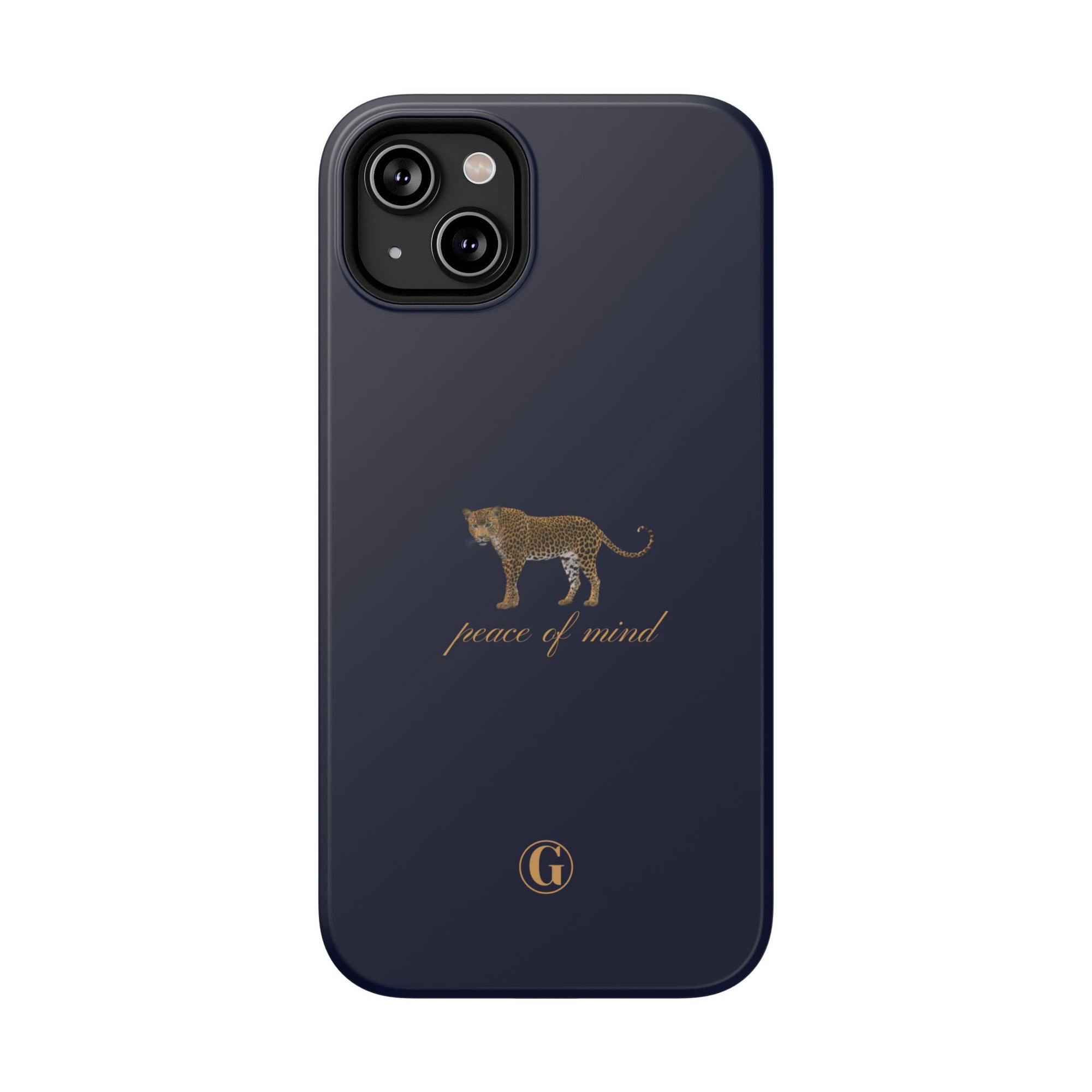Navy Blue 'Peace of Mind' Panther Phone Case