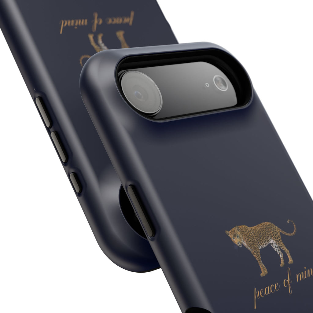 Navy Blue 'Peace of Mind' Panther Phone Case