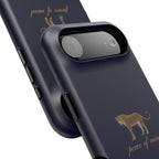 Navy Blue 'Peace of Mind' Panther Phone Case