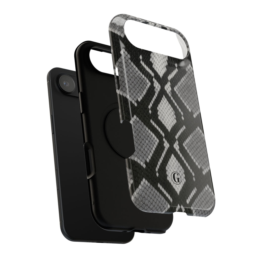 Grey Snakeskin Print Phone Case