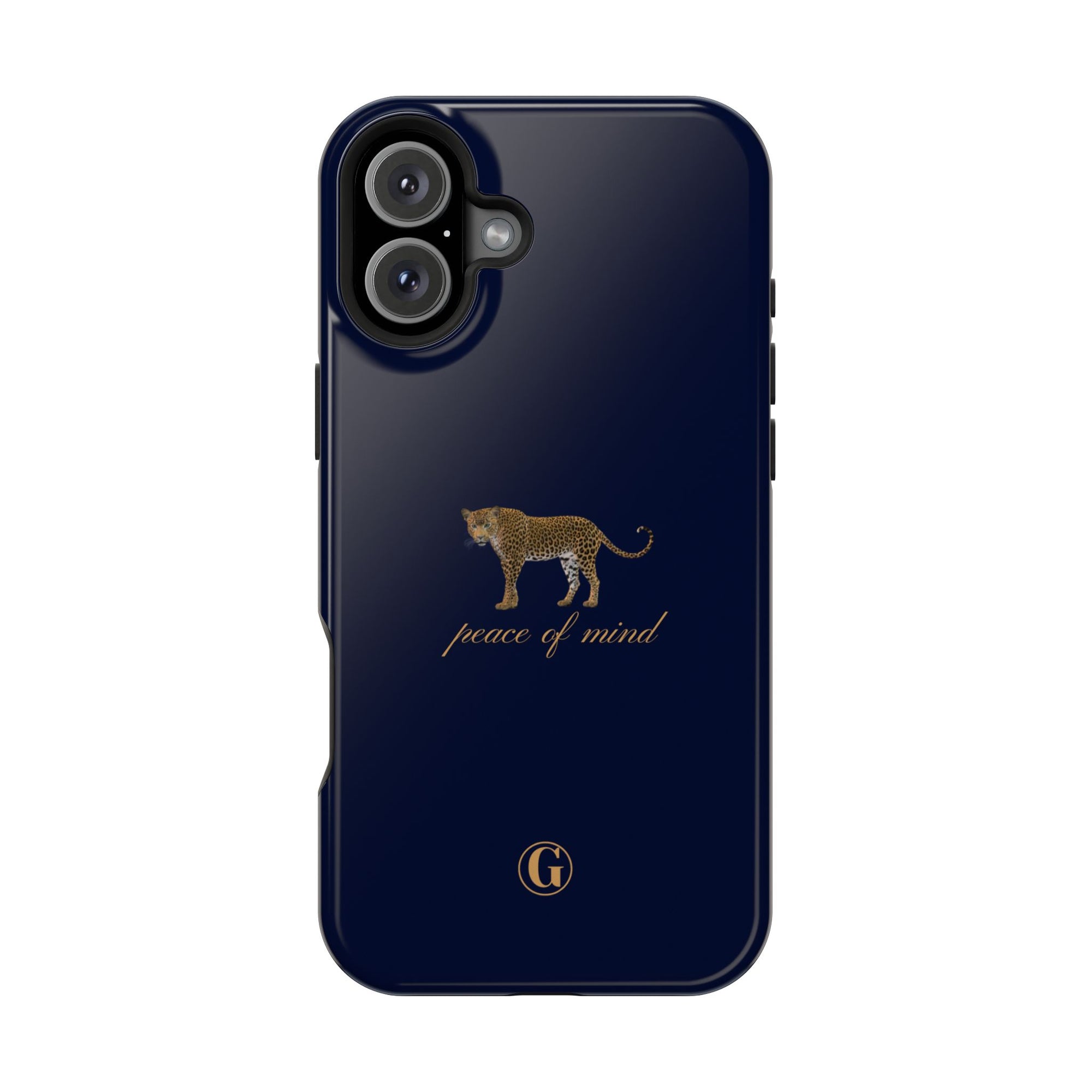 Navy Blue 'Peace of Mind' Panther Phone Case