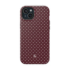Burgundy Polka Dots Phone Case