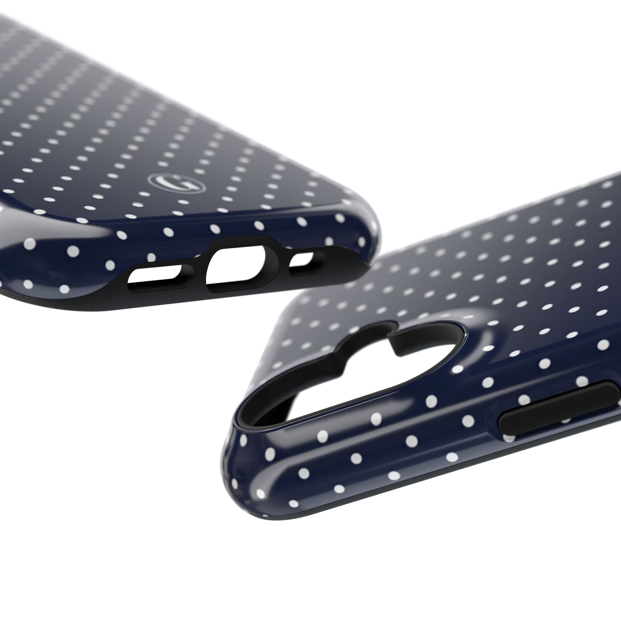 Navy Blue Polka Dots Phone Case