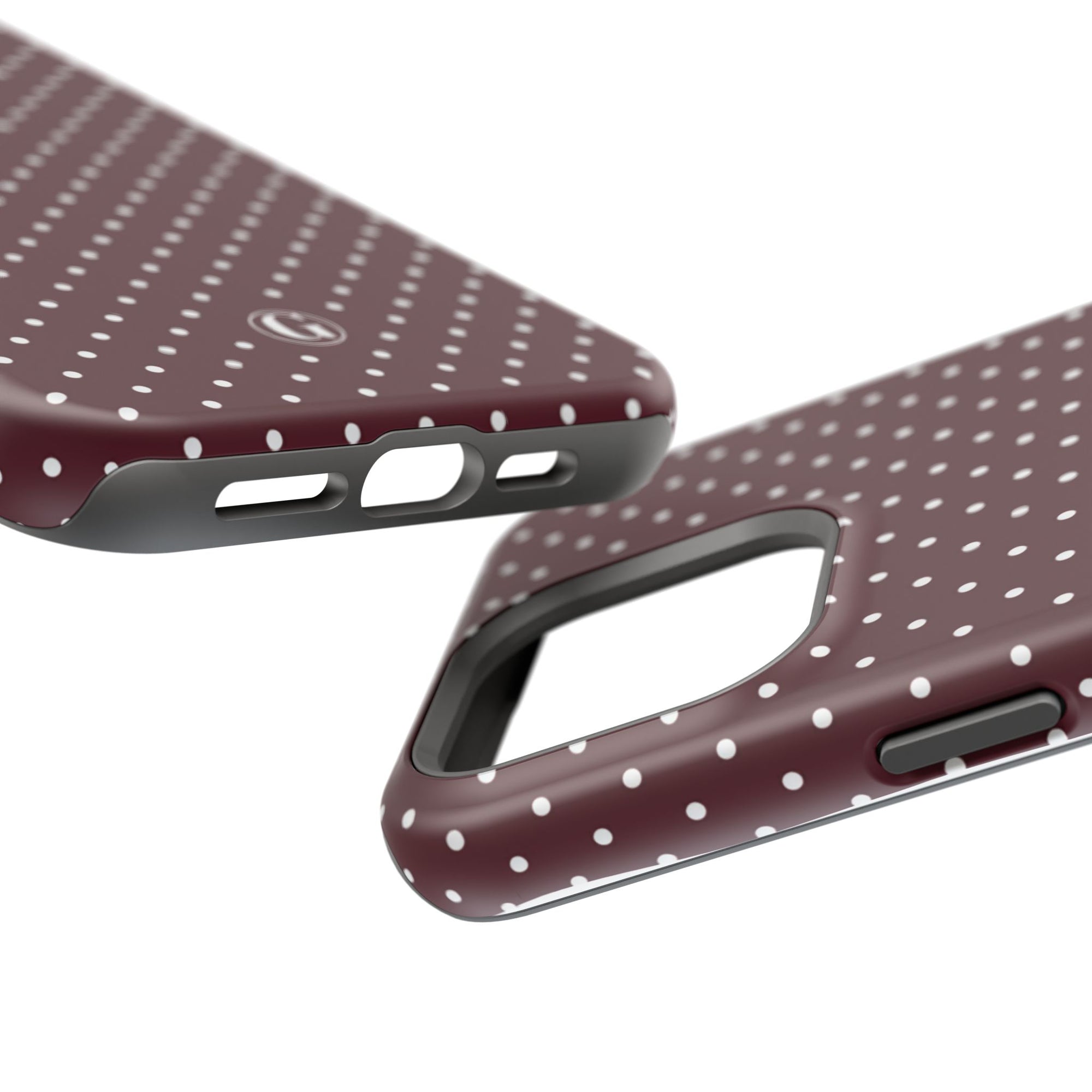 Burgundy Polka Dots Phone Case