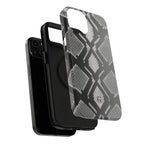 Grey Snakeskin Print Phone Case