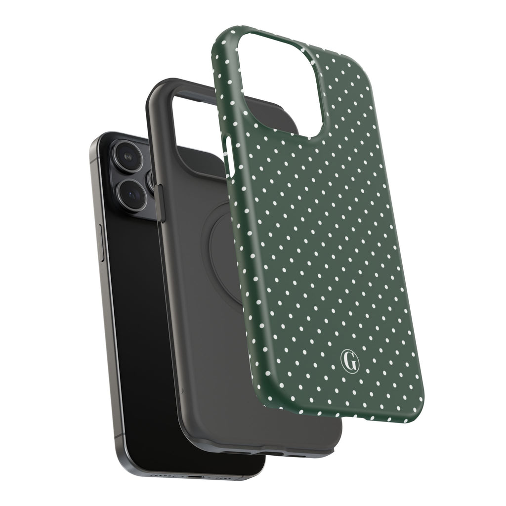 Emerald Green Polka Dots Phone Case