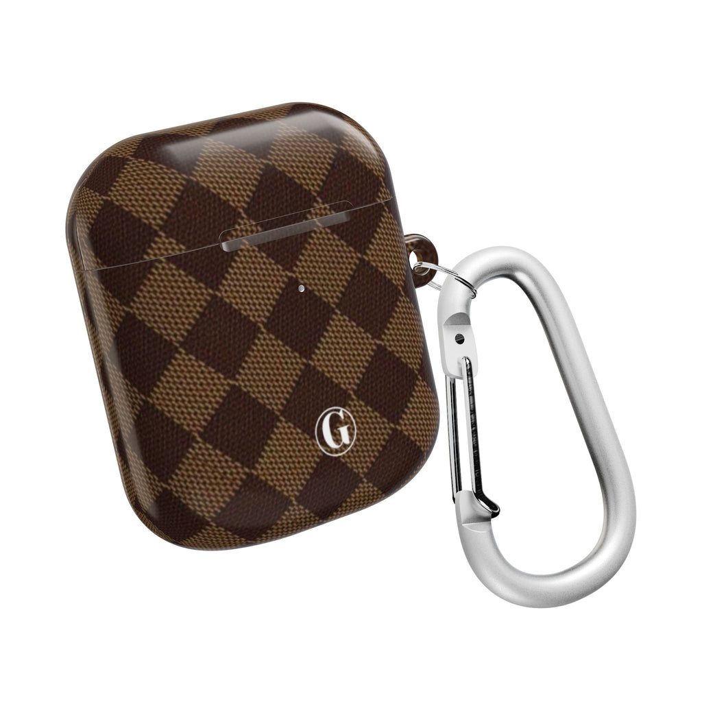 Brown Checkmate AirPod Case