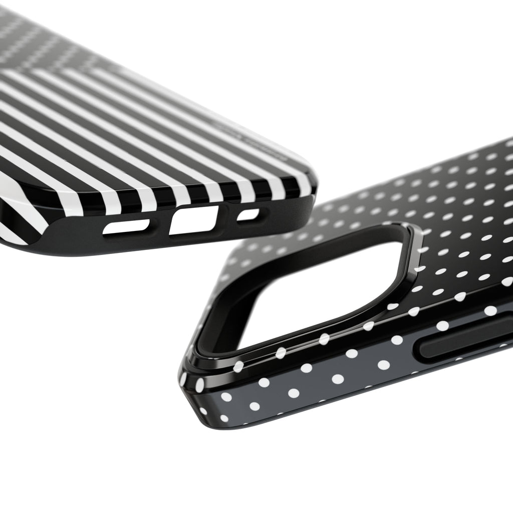 B&W Polka Dots x Stripes Phone Case