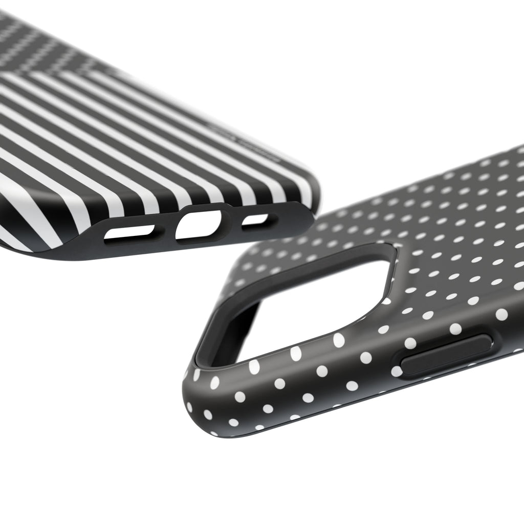 B&W Polka Dots x Stripes Phone Case