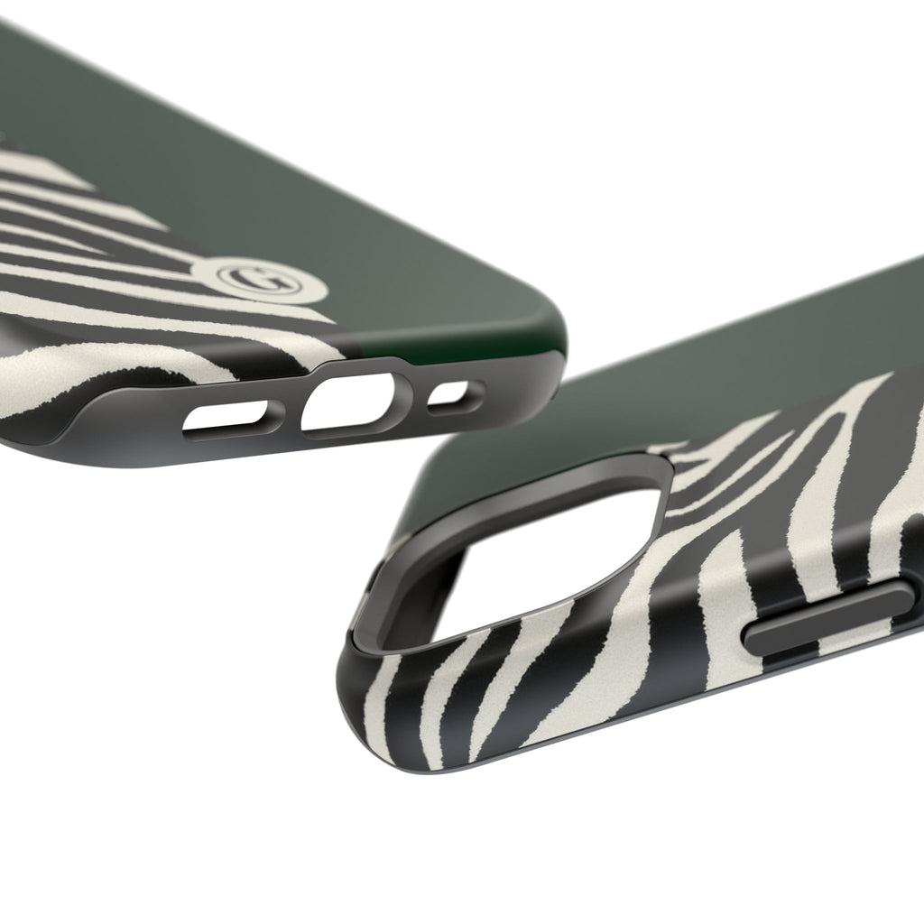 Zebra Print x Emerald Green Phone Case