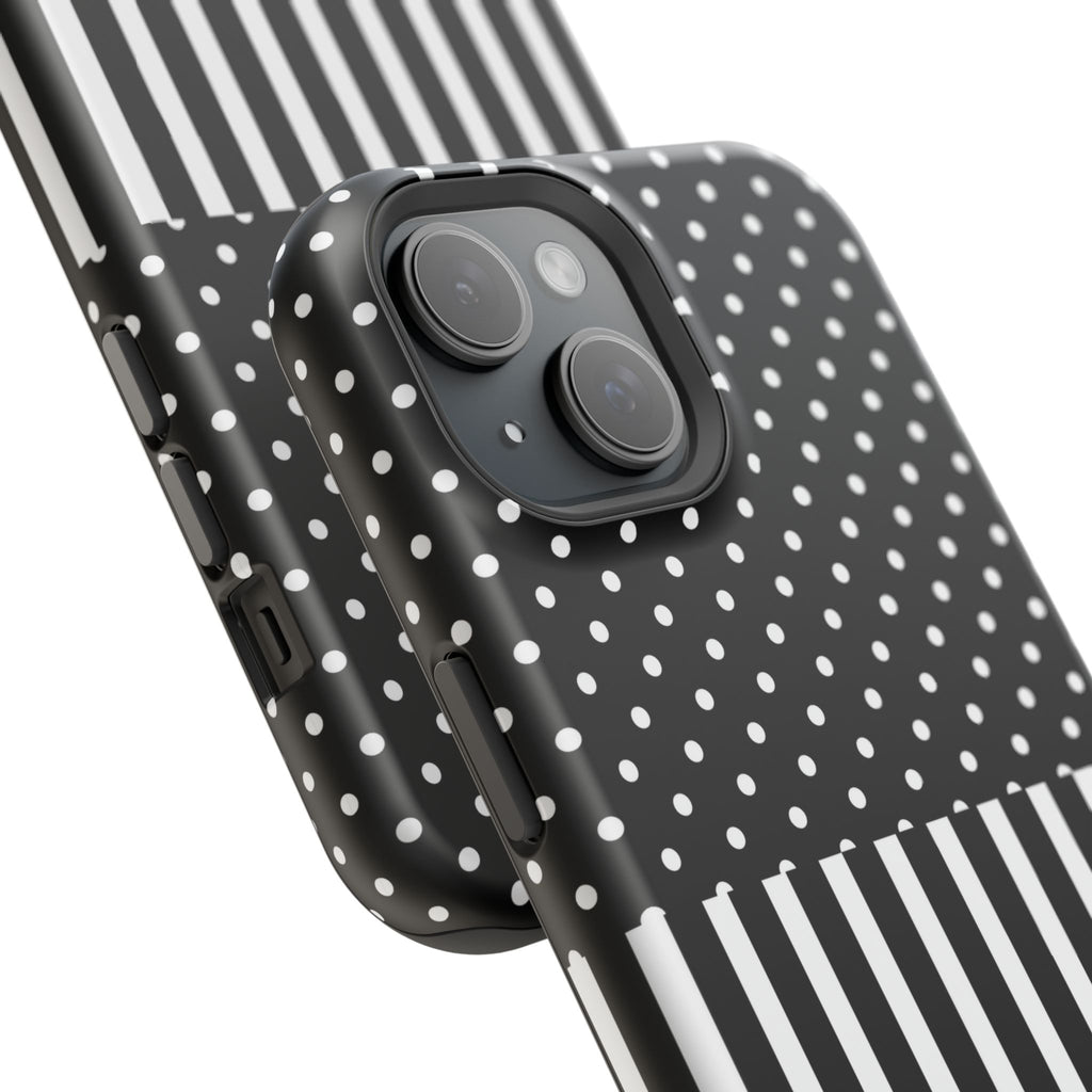 B&W Polka Dots x Stripes Phone Case