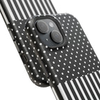 B&W Polka Dots x Stripes Phone Case