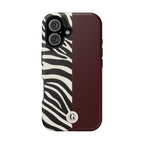 Zebra Print x Burgundy Phone Case