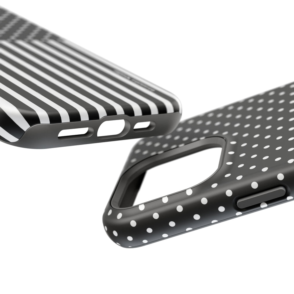 B&W Polka Dots x Stripes Phone Case