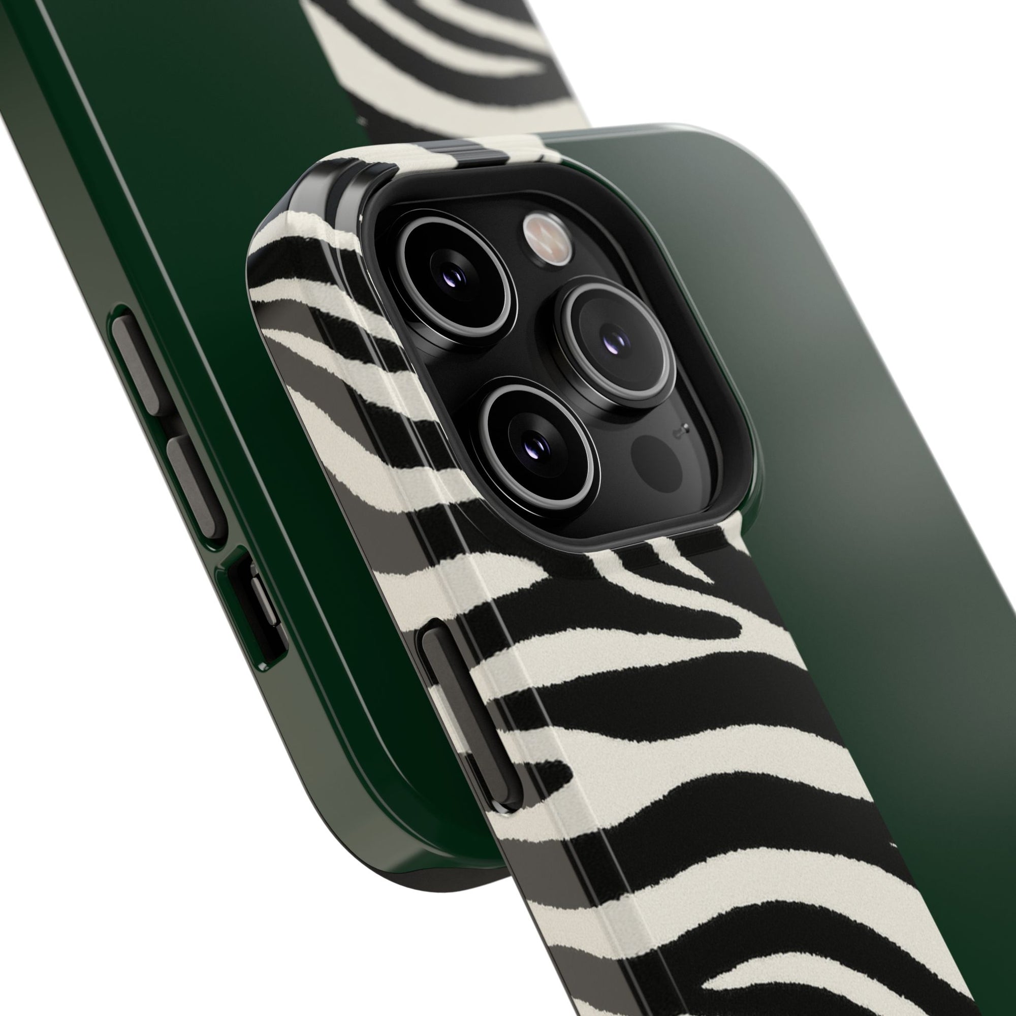 Zebra Print x Emerald Green Phone Case