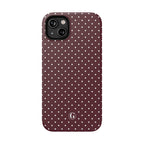 Burgundy Polka Dots Phone Case