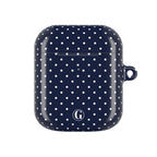 Navy Blue Polka Dot AirPod Case