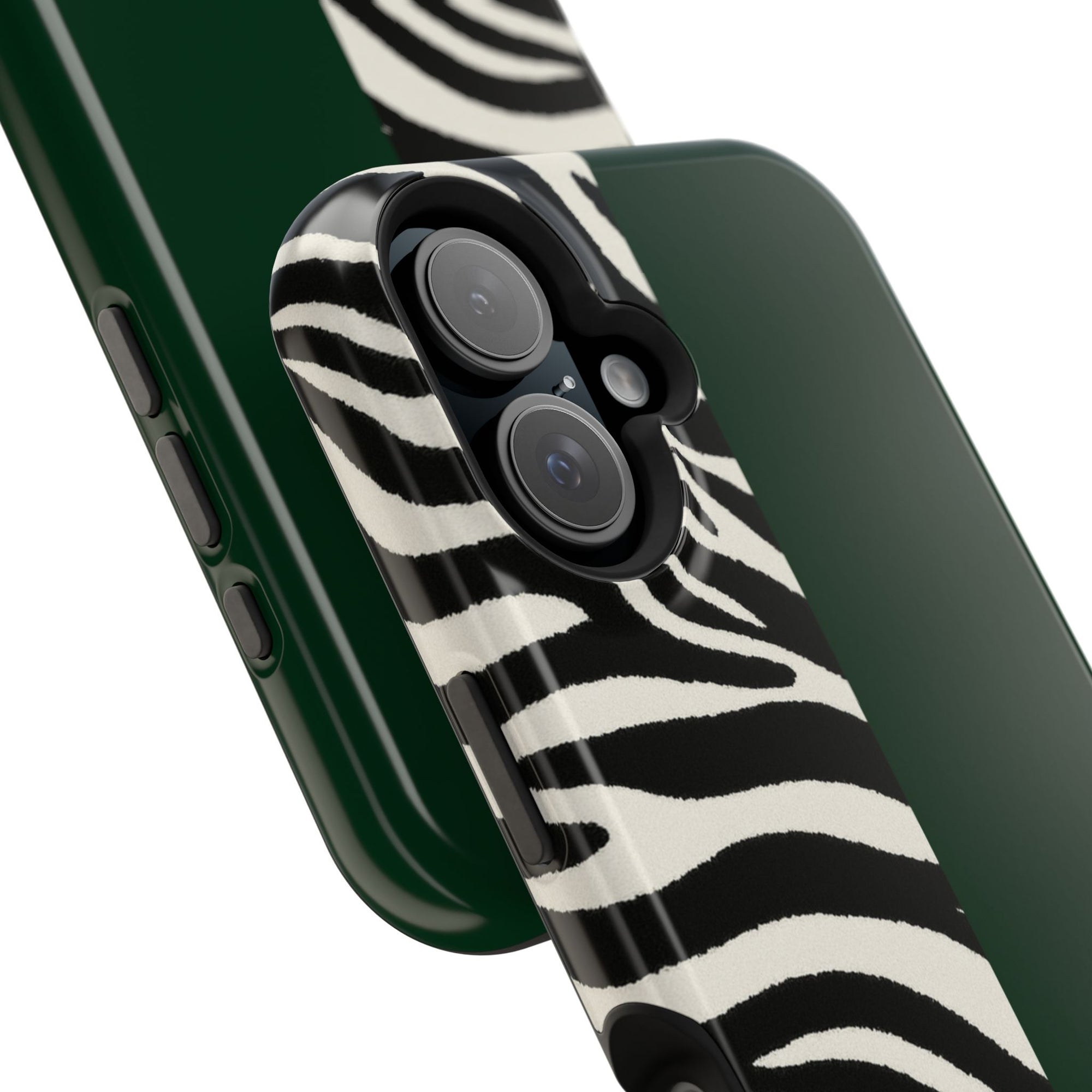 Zebra Print x Emerald Green Phone Case