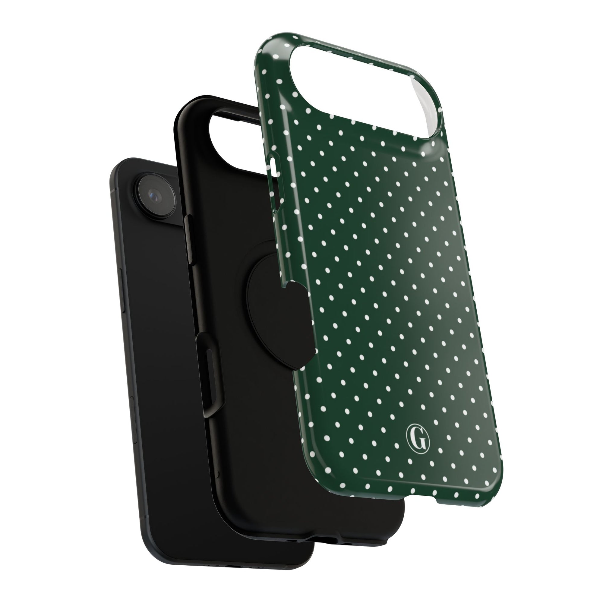 Emerald Green Polka Dots Phone Case