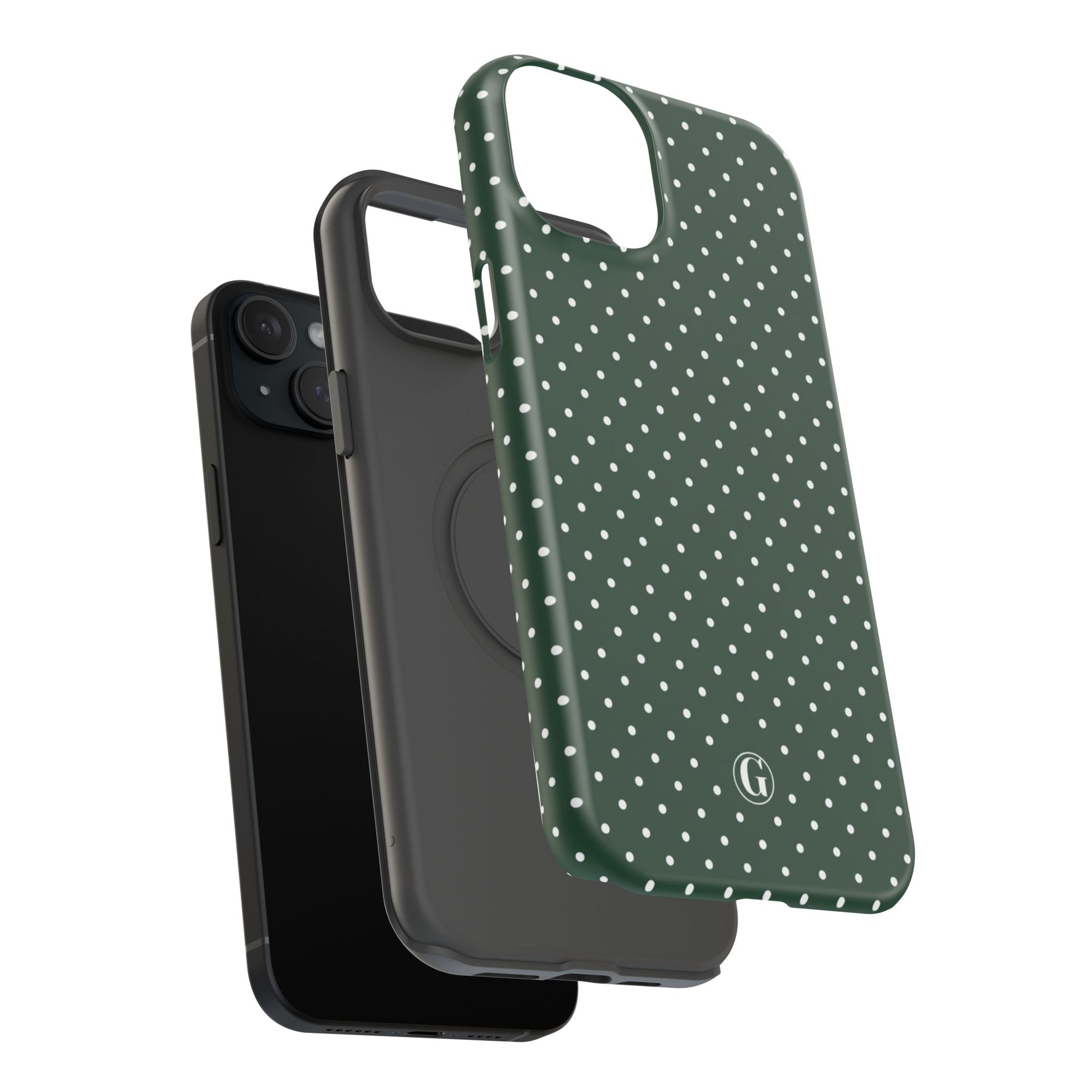 Emerald Green Polka Dots Phone Case