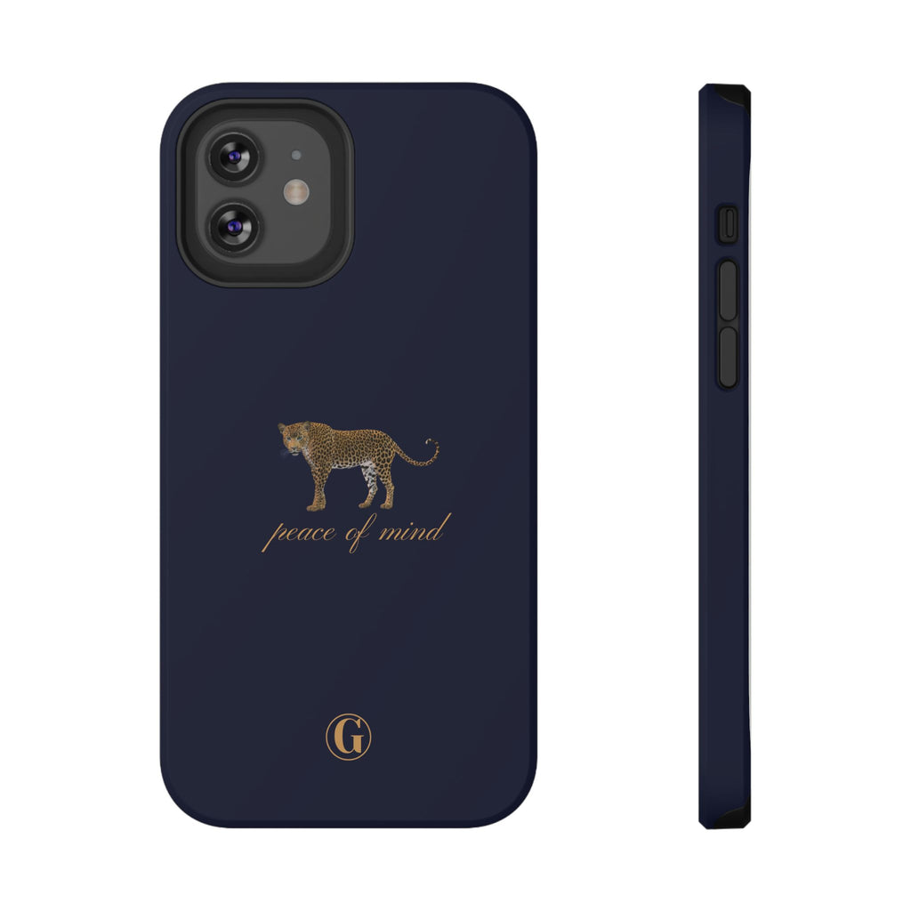 Navy Blue 'Peace of Mind' Panther Phone Case