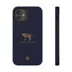 Navy Blue 'Peace of Mind' Panther Phone Case