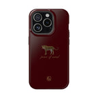 Burgundy 'Peace of Mind' Panther Phone Case