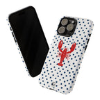 Crawfish on Blue Dots Phone Case