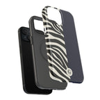 Zebra Print x Navy Blue Phone Case