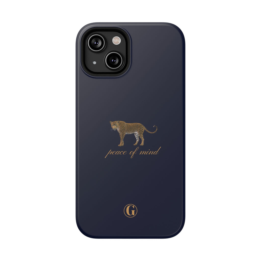Navy Blue 'Peace of Mind' Panther Phone Case