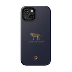Navy Blue 'Peace of Mind' Panther Phone Case