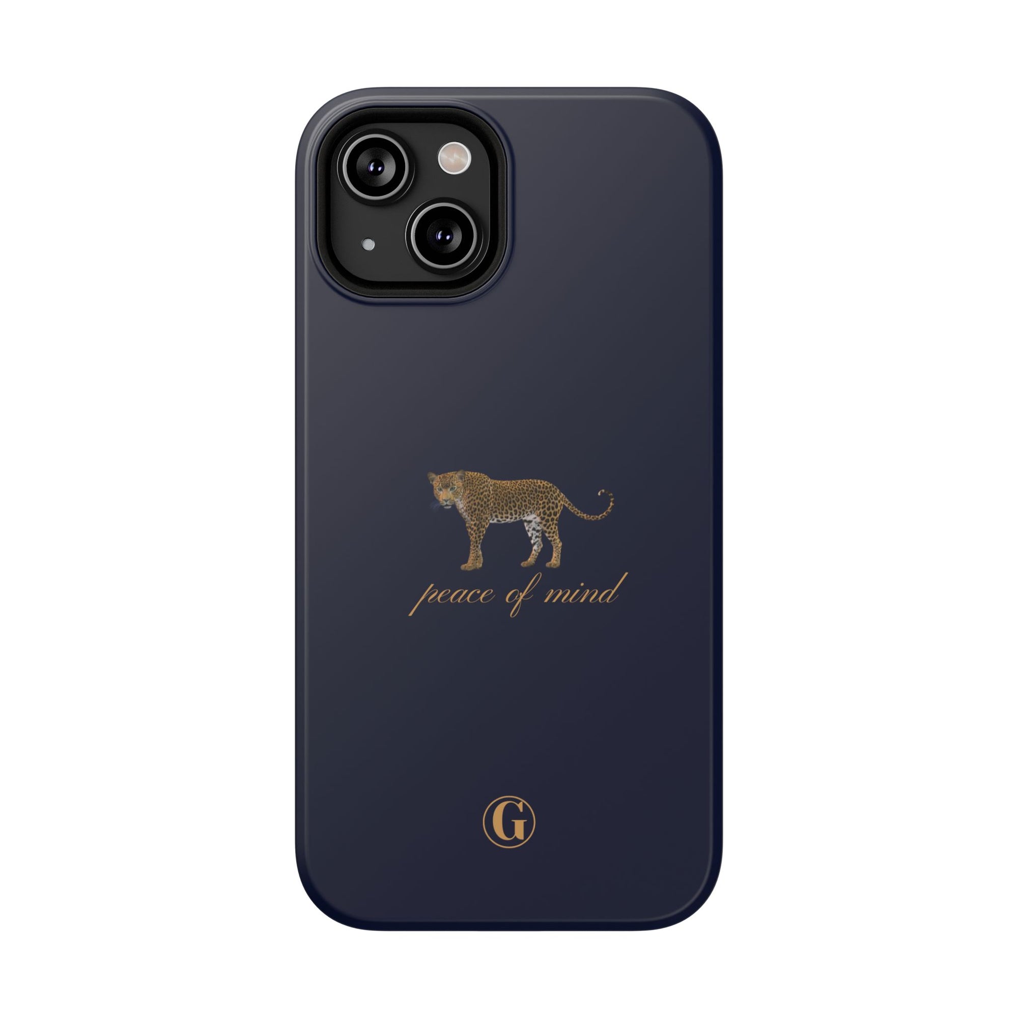 Navy Blue 'Peace of Mind' Panther Phone Case