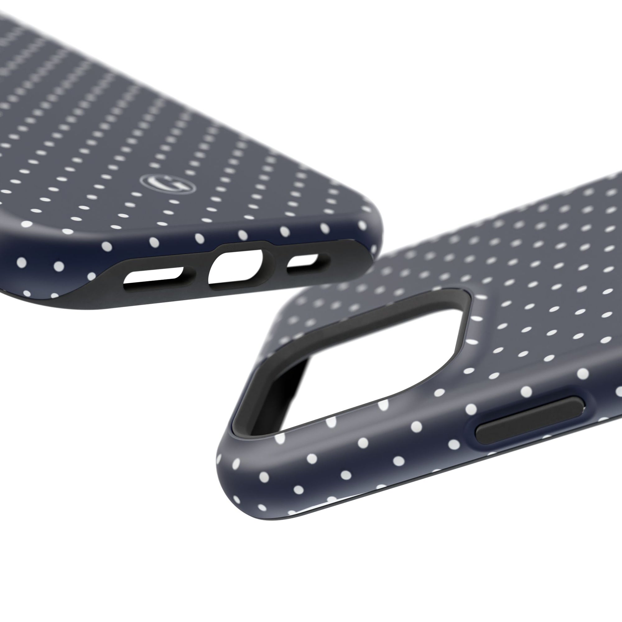 Navy Blue Polka Dots Phone Case