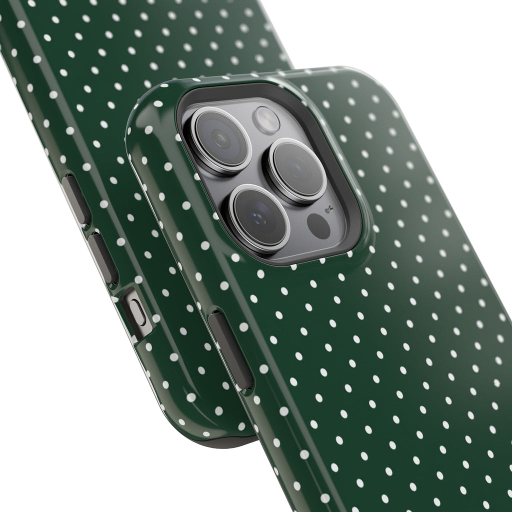 Emerald Green Polka Dots Phone Case