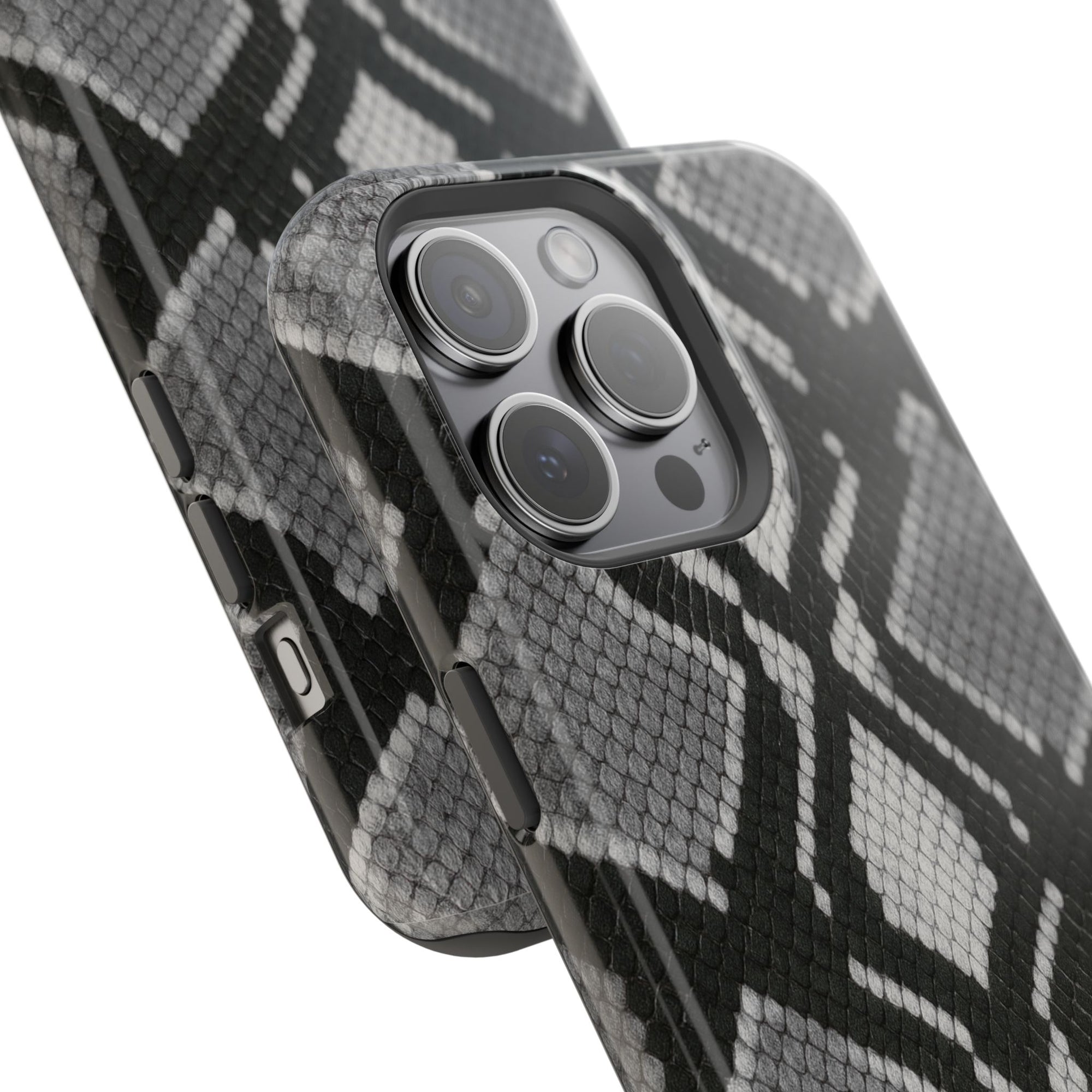 Grey Snakeskin Print Phone Case