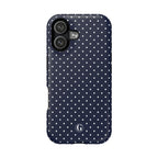 Navy Blue Polka Dots Phone Case