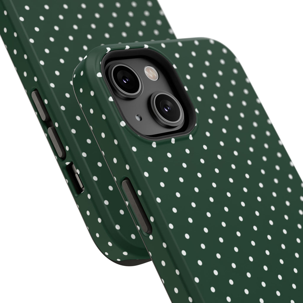 Emerald Green Polka Dots Phone Case