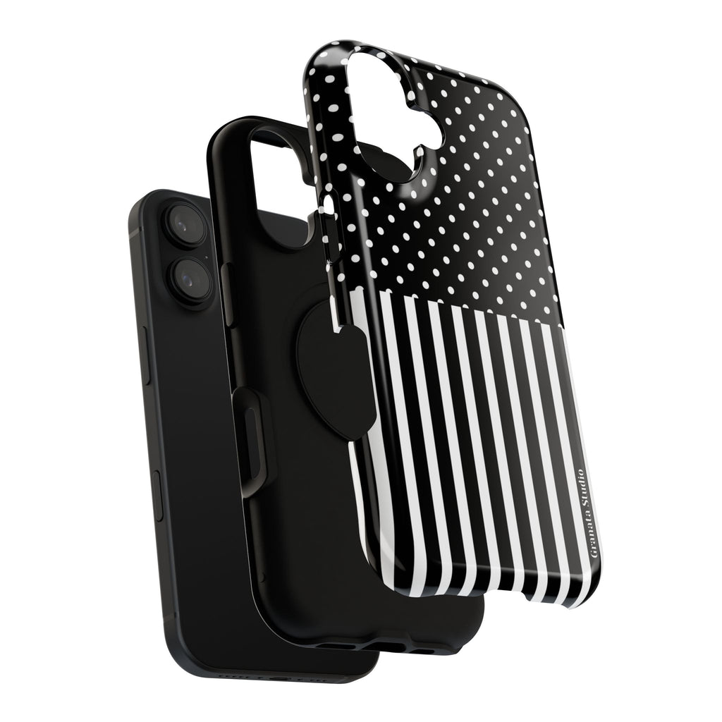 B&W Polka Dots x Stripes Phone Case