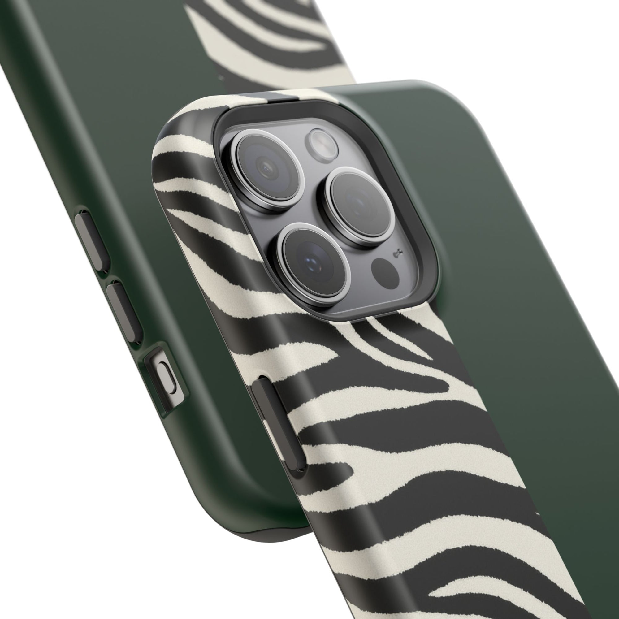 Zebra Print x Emerald Green Phone Case