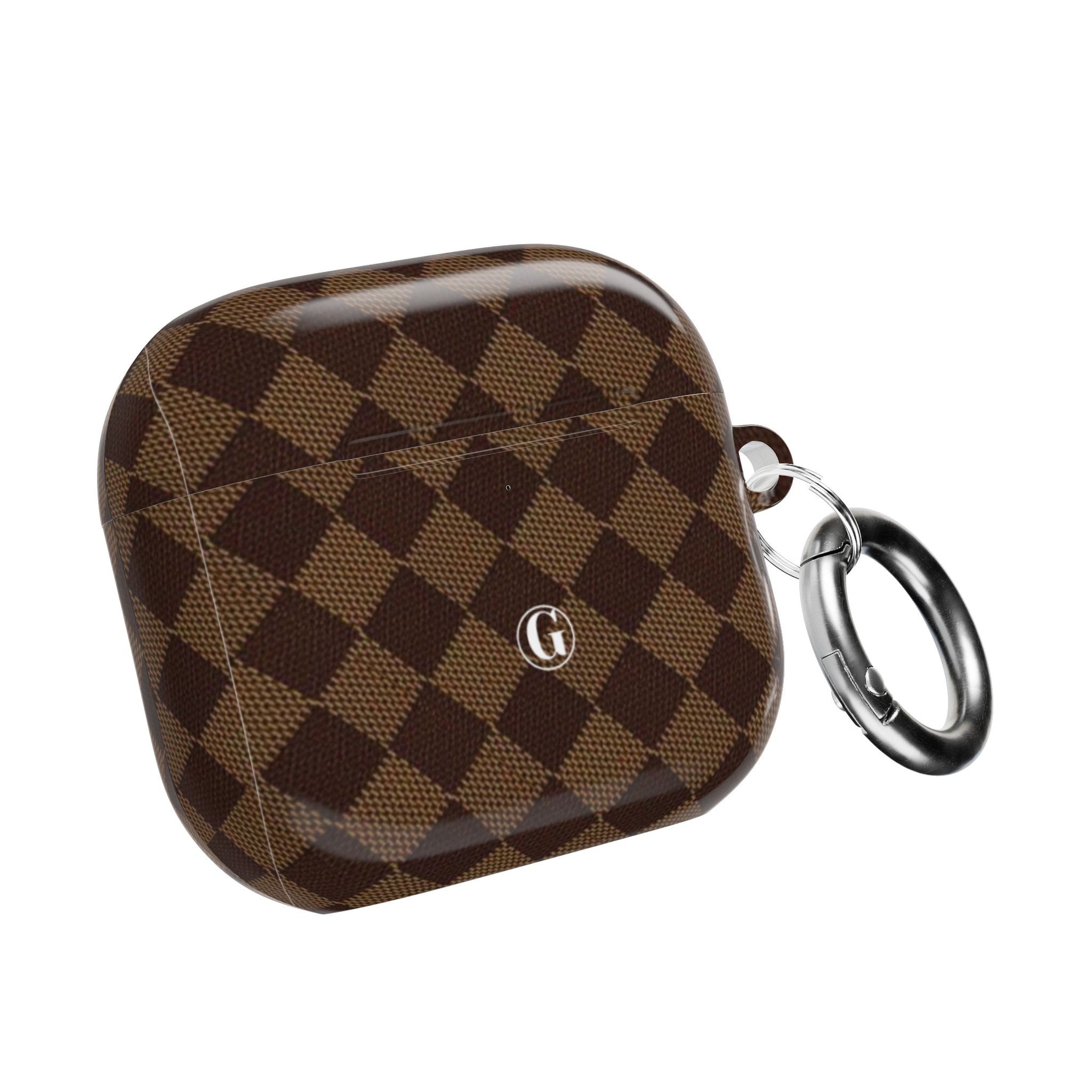 Brown Checkmate AirPod Case