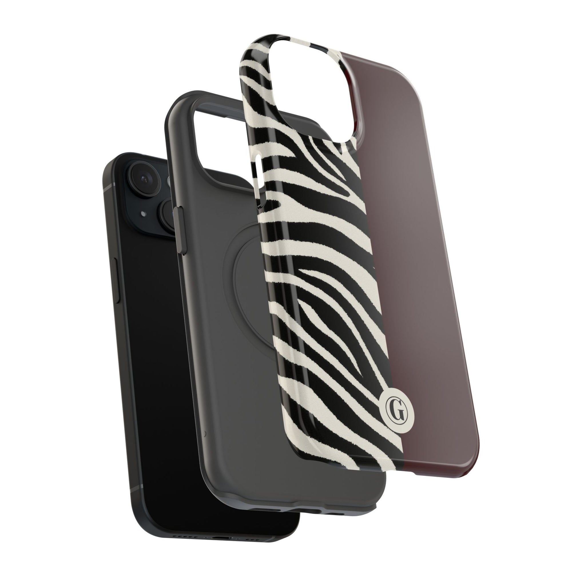 Zebra Print x Burgundy Phone Case