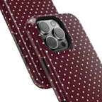 Burgundy Polka Dots Phone Case