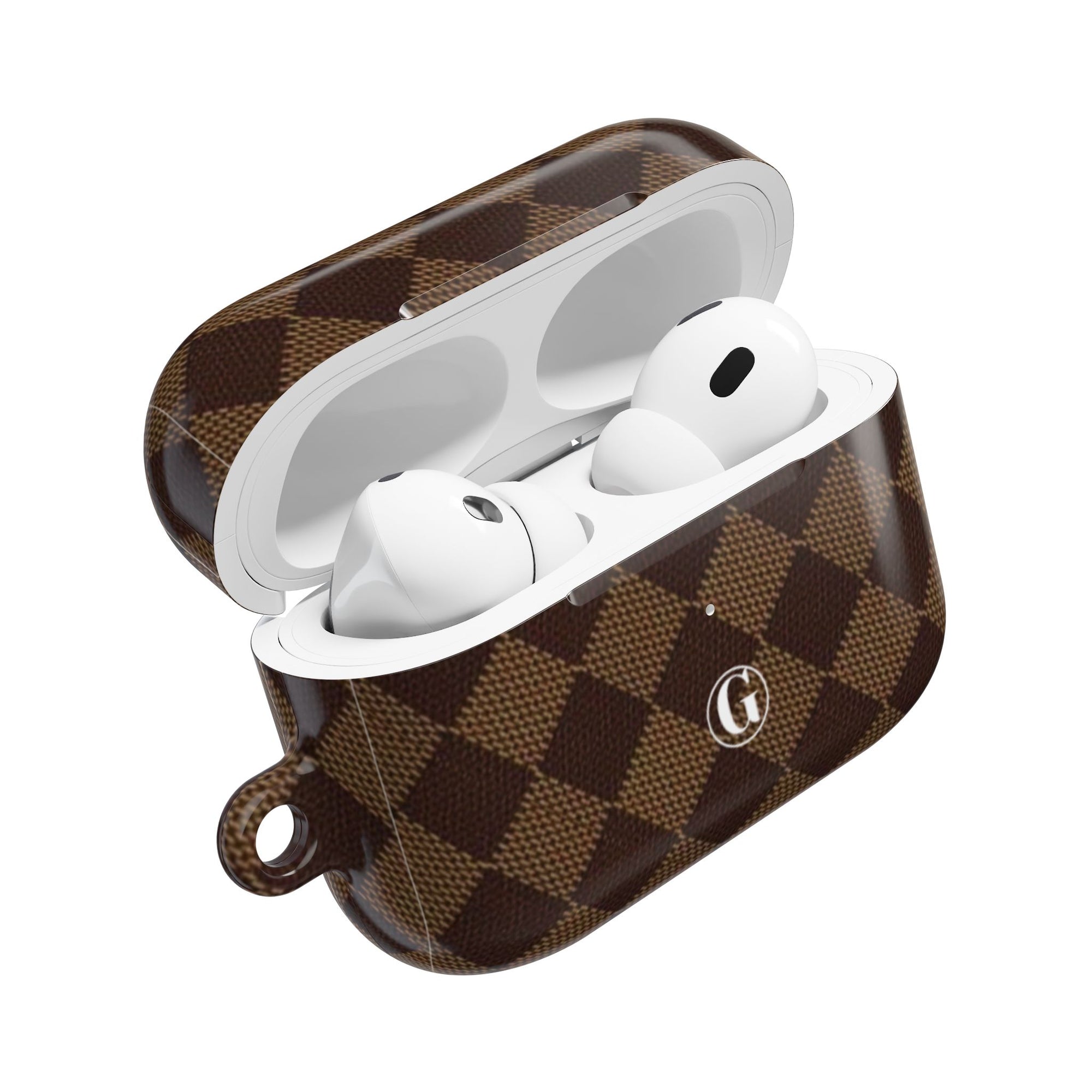 Brown Checkmate AirPod Case