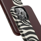 Zebra Print x Burgundy Phone Case