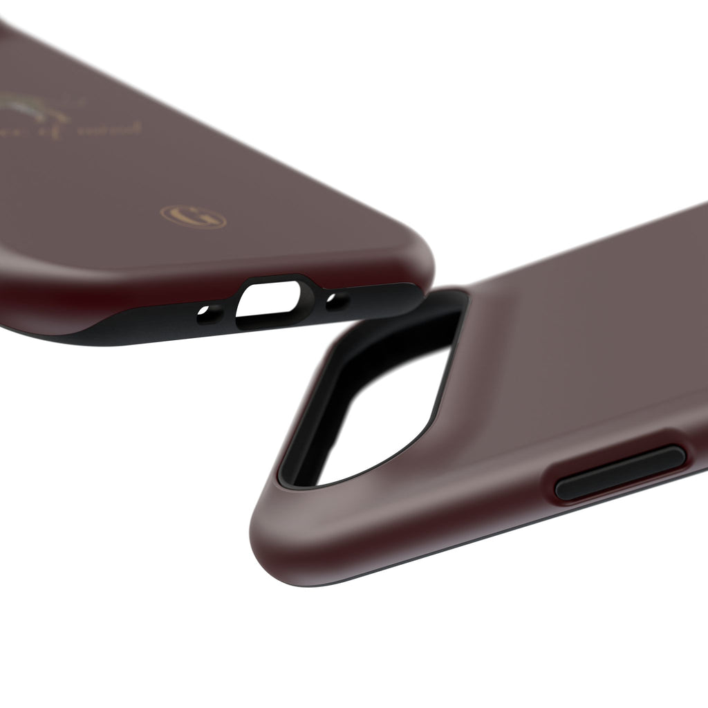 Burgundy 'Peace of Mind' Panther Phone Case
