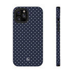 Navy Blue Polka Dots Phone Case