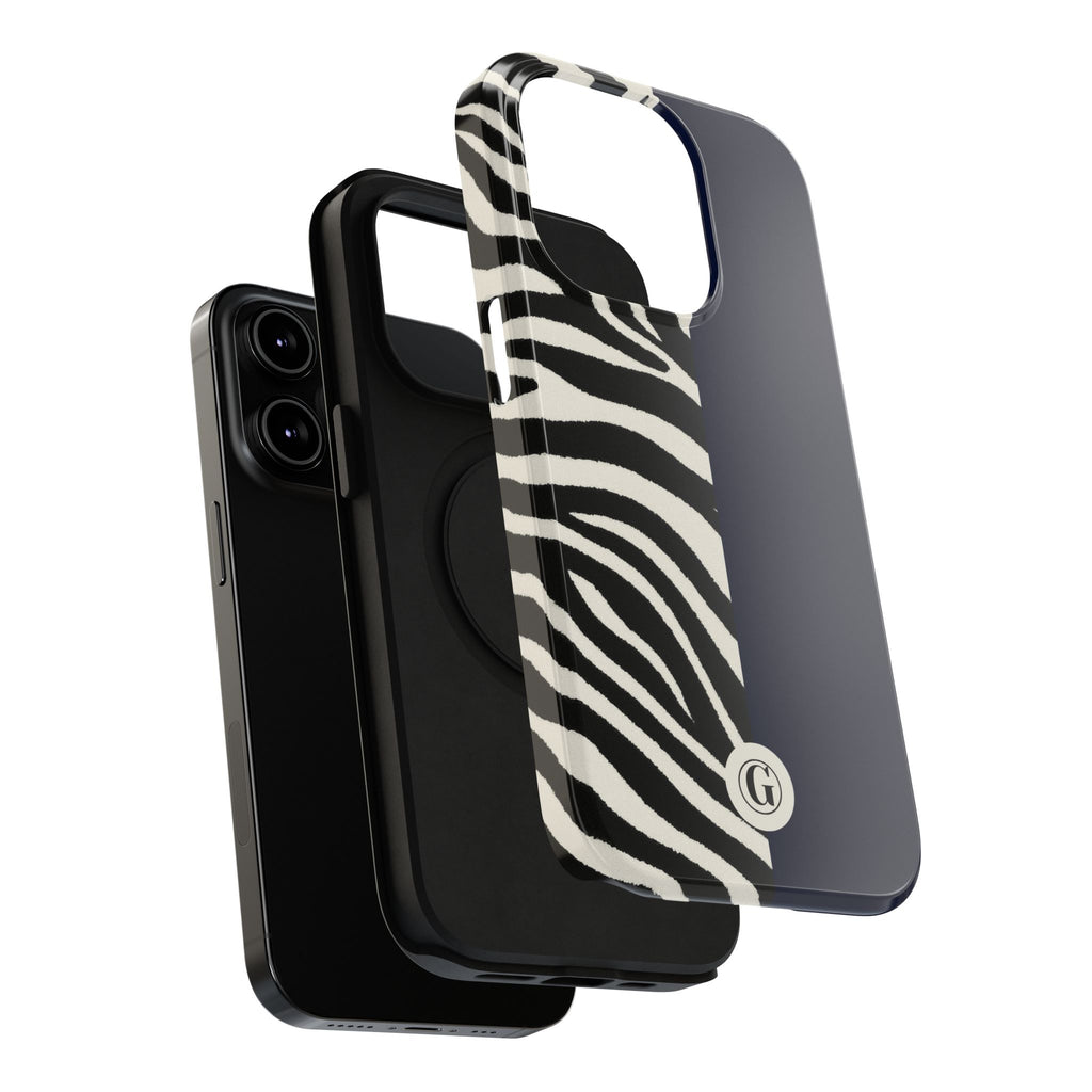 Zebra Print x Navy Blue Phone Case